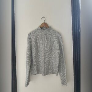 Gray Ribbed Women's Sweater